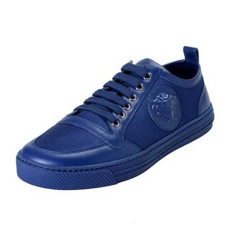 versace royal blue shoes|versace medusa men's shoes.